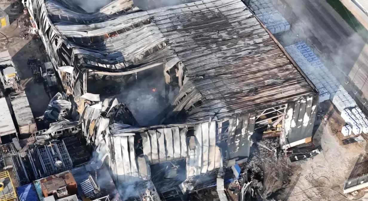 basiskelede yangin dronla goruntulendi hhQBX5u5